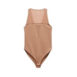 Zara size: S Combination Tulle Bodysuit